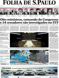 Capa do jornal Folha de S.Paulo 13/04/2017