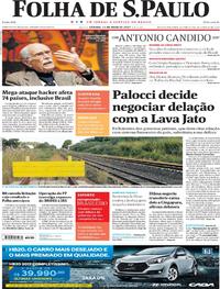 Capa do jornal Folha de S.Paulo 13/05/2017