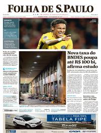 Capa do jornal Folha de S.Paulo 14/08/2017
