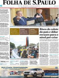 Capa do jornal Folha de S.Paulo 16/02/2017