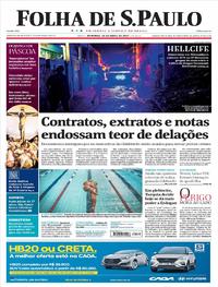 Capa do jornal Folha de S.Paulo 17/04/2017