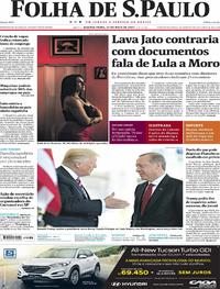Capa do jornal Folha de S.Paulo 17/05/2017