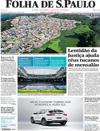 Capa do jornal Folha de S.Paulo 17/06/2017