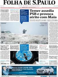 Capa do jornal Folha de S.Paulo 19/07/2017