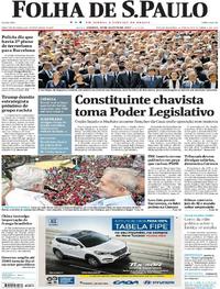 Capa do jornal Folha de S.Paulo 19/08/2017