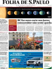 Capa do jornal Folha de S.Paulo 23/02/2017