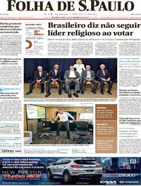 Capa do jornal Folha de S.Paulo 23/10/2017