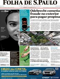 Capa do jornal Folha de S.Paulo 26/03/2017