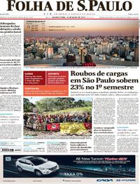 Capa do jornal Folha de S.Paulo 26/07/2017