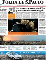 Capa do jornal Folha de S.Paulo 27/01/2017