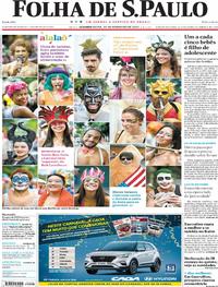 Capa do jornal Folha de S.Paulo 27/02/2017