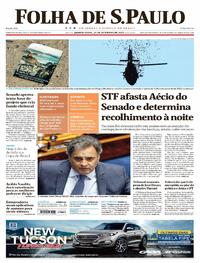Capa do jornal Folha de S.Paulo 27/09/2017