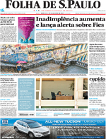 Capa do jornal Folha de S.Paulo 29/01/2017