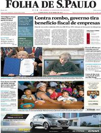 Capa do jornal Folha de S.Paulo 29/03/2017