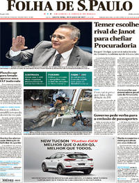 Capa do jornal Folha de S.Paulo 29/06/2017