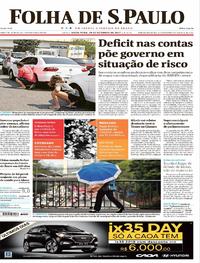 Capa do jornal Folha de S.Paulo 29/09/2017
