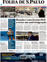 Capa do jornal Folha de S.Paulo 30/01/2017