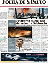 Capa do jornal Folha de S.Paulo 31/07/2017