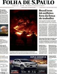 Capa do jornal Folha de S.Paulo 01/08/2018