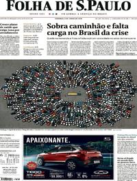 Capa do jornal Folha de S.Paulo 03/06/2018