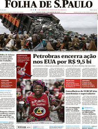 Capa do jornal Folha de S.Paulo 04/01/2018