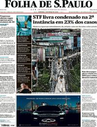 Capa do jornal Folha de S.Paulo 04/03/2018