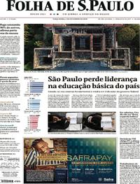 Capa do jornal Folha de S.Paulo 04/09/2018