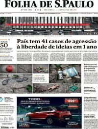 Capa do jornal Folha de S.Paulo 04/11/2018