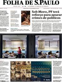 Capa do jornal Folha de S.Paulo 04/12/2018