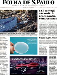 Capa do jornal Folha de S.Paulo 05/05/2018