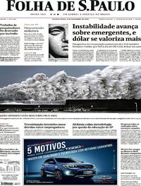 Capa do jornal Folha de S.Paulo 05/09/2018