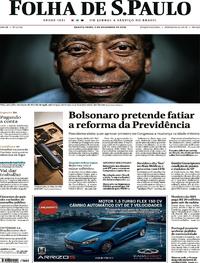 Capa do jornal Folha de S.Paulo 05/12/2018