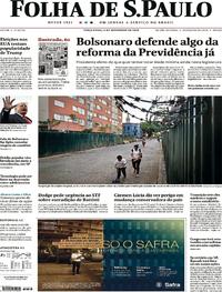 Capa do jornal Folha de S.Paulo 06/11/2018