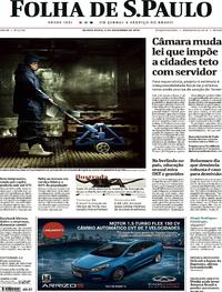 Capa do jornal Folha de S.Paulo 06/12/2018