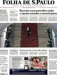 Capa do jornal Folha de S.Paulo 08/05/2018