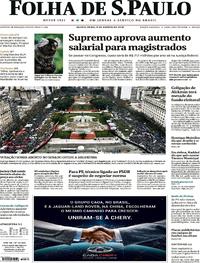 Capa do jornal Folha de S.Paulo 09/08/2018