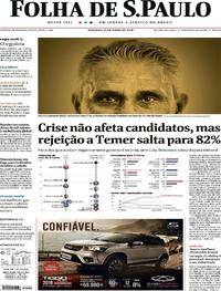 Capa do jornal Folha de S.Paulo 10/06/2018