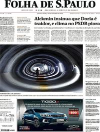 Capa do jornal Folha de S.Paulo 10/10/2018