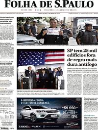 Capa do jornal Folha de S.Paulo 11/05/2018