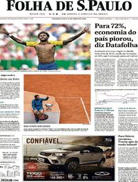 Capa do jornal Folha de S.Paulo 11/06/2018