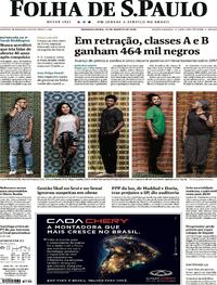 Capa do jornal Folha de S.Paulo 13/08/2018