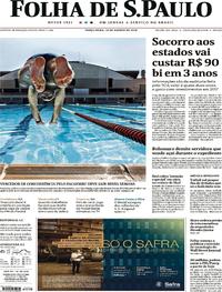 Capa do jornal Folha de S.Paulo 14/08/2018