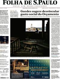 Capa do jornal Folha de S.Paulo 16/10/2018