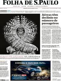 Capa do jornal Folha de S.Paulo 16/12/2018