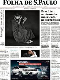 Capa do jornal Folha de S.Paulo 20/05/2018