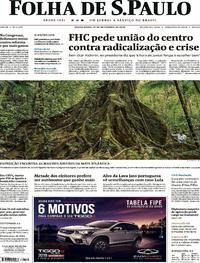Capa do jornal Folha de S.Paulo 21/09/2018