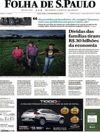 Capa do jornal Folha de S.Paulo 21/12/2018