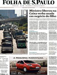 Capa do jornal Folha de S.Paulo 22/05/2018