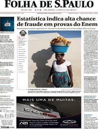 Capa do jornal Folha de S.Paulo 23/04/2018