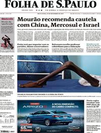 Capa do jornal Folha de S.Paulo 23/11/2018